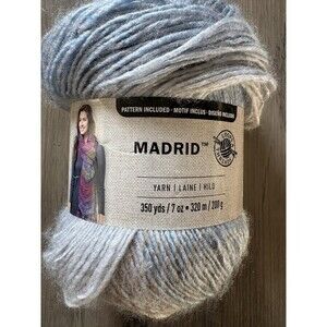 Loops & Threads Madrid Yarn Bulky #5 Blue Variegated 1 Skein Discontinued New